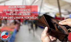 Açlık sınırı 20 bin TL'yi geçti