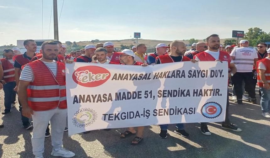 Eker Süt'te de eylem başladı! Bursa'ya yürüme kararı