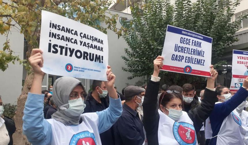 Sağlık işçileri: Yoksulluk sınırı üstünde ücret istiyoruz