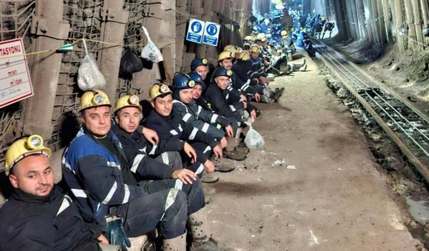 Ankara Çayırhan Termik Santralinde çalışan işçiler kendilerini maden ocağına kapattı gerekirse açlık grevine gidecekler!