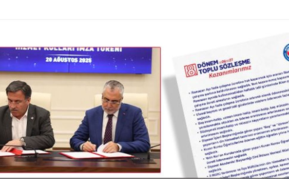 Memur-Sen'e bağlı Diyanet-Sen Toplu Sözleşme kazanımlarını açıkladı